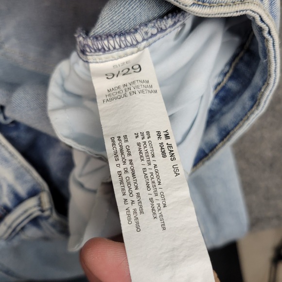 YMI Jeans Womens 9/29 Light Wash Stretch Boho Streetwear Bootcut Leg Y2K Fairy - Picture 12 of 12